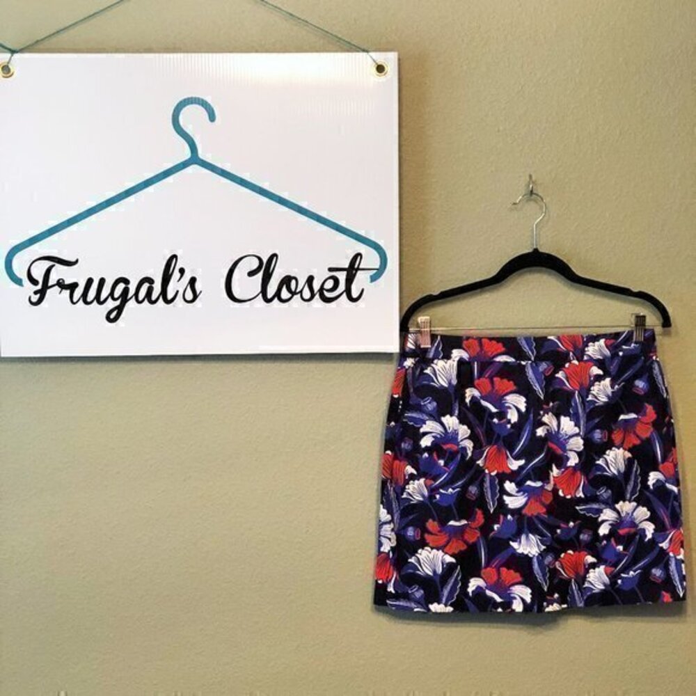 J. Crew Factory Floral Basket Weave Mini Skirt Size 6 (NWT)